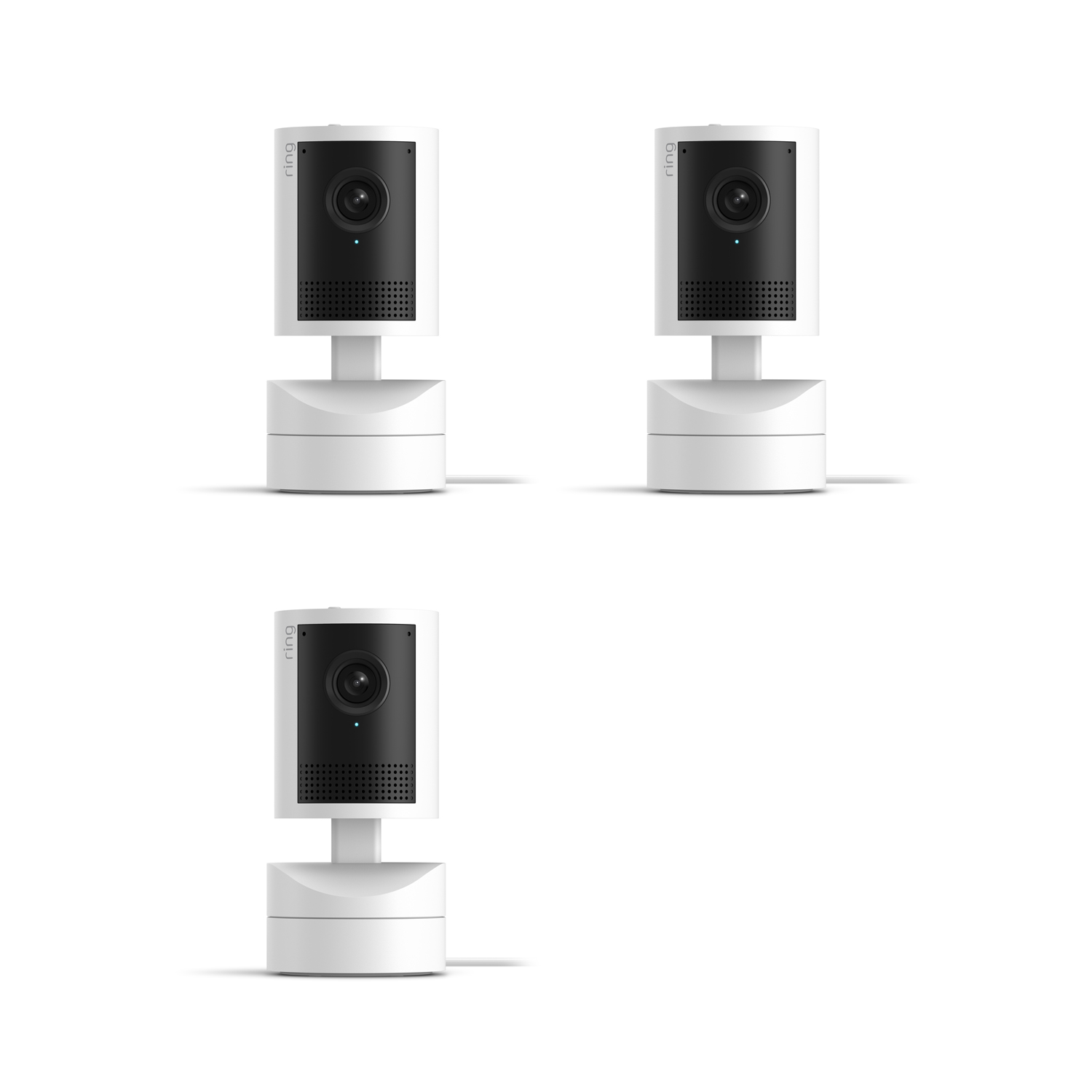 Pan-Tilt Indoor Cam 2K - White / 3-pack / Plug-In