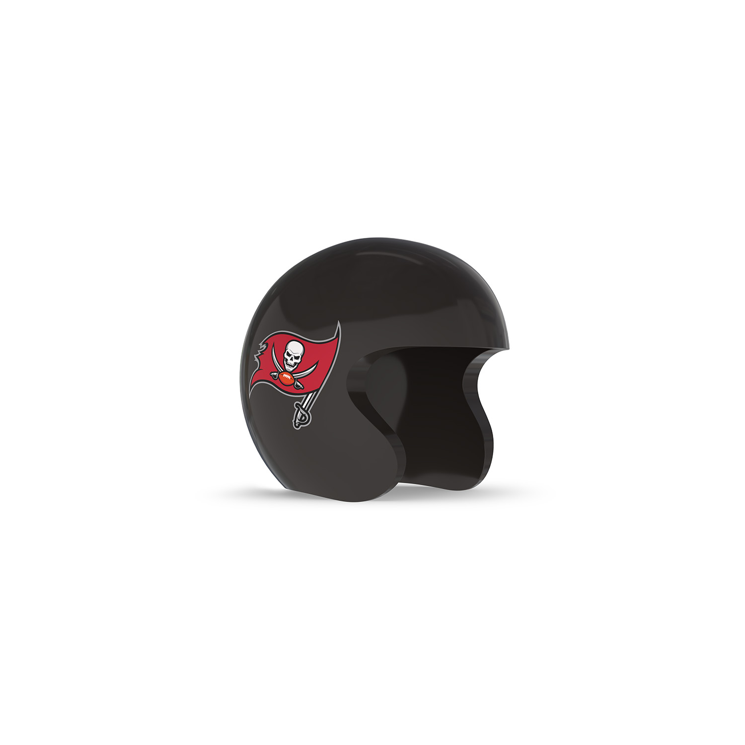 NFL Game Day Cam Cover (Indoor Cam, Pan-Tilt Indoor Cam) - NFC - Black football helmet with a red pirate flag logo on the side, shown on a white background.