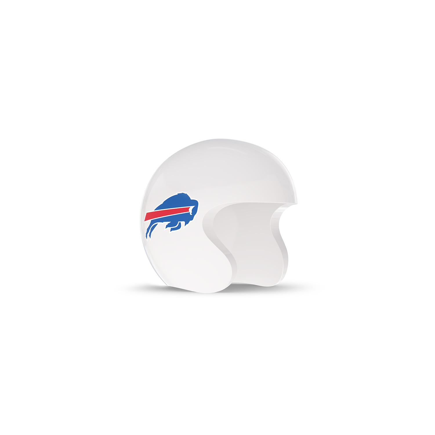 NFL Game Day Cam Cover (Indoor Cam, Pan-Tilt Indoor Cam) - AFC - White football helmet with a blue buffalo and red streak logo on the side, shown on a plain white background.