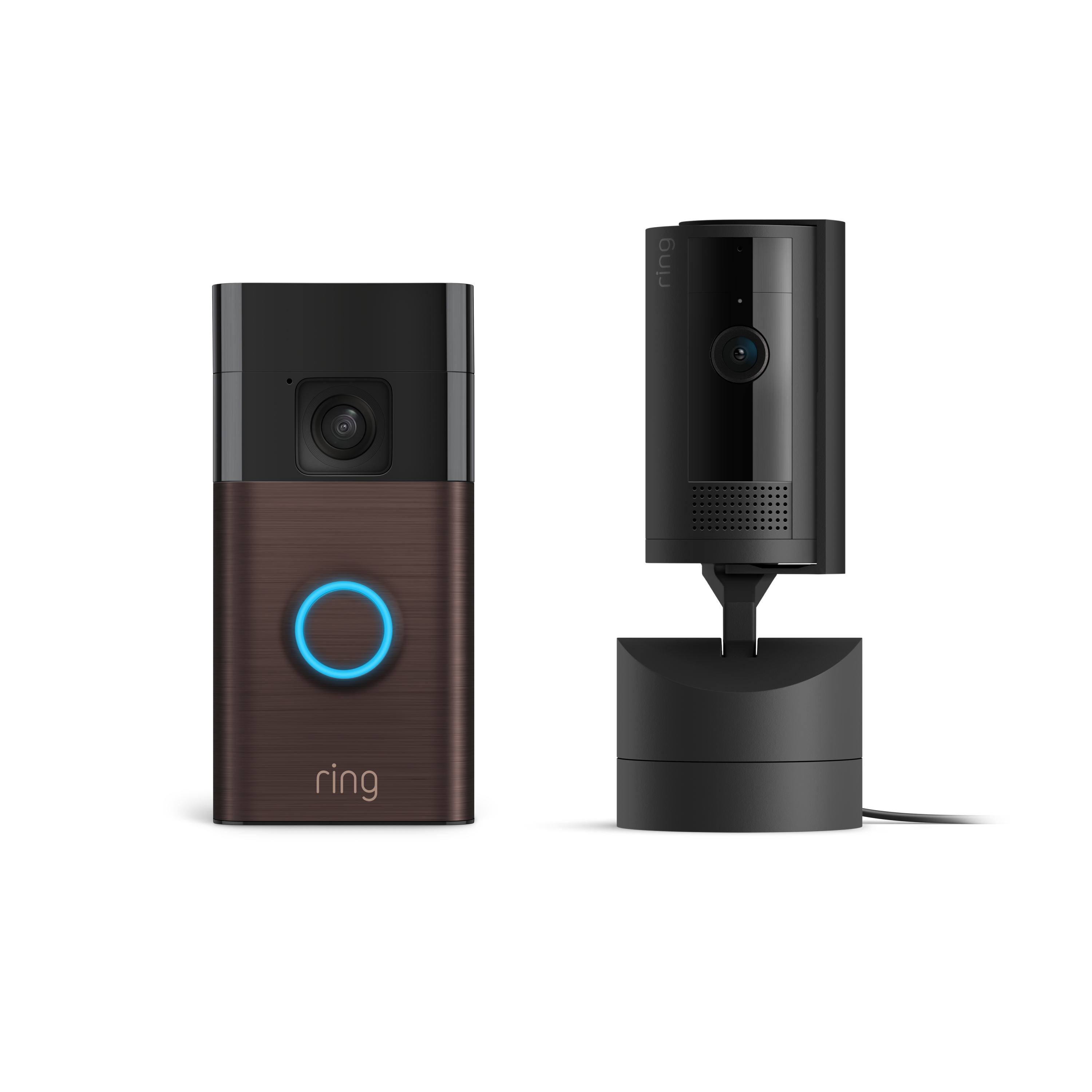 Battery Video Doorbell + Pan-Tilt Indoor Camera  - ANZ - Battery Video Doorbell (Clownfish) + Emperor - Venetian Bronze -  Asset wrapper