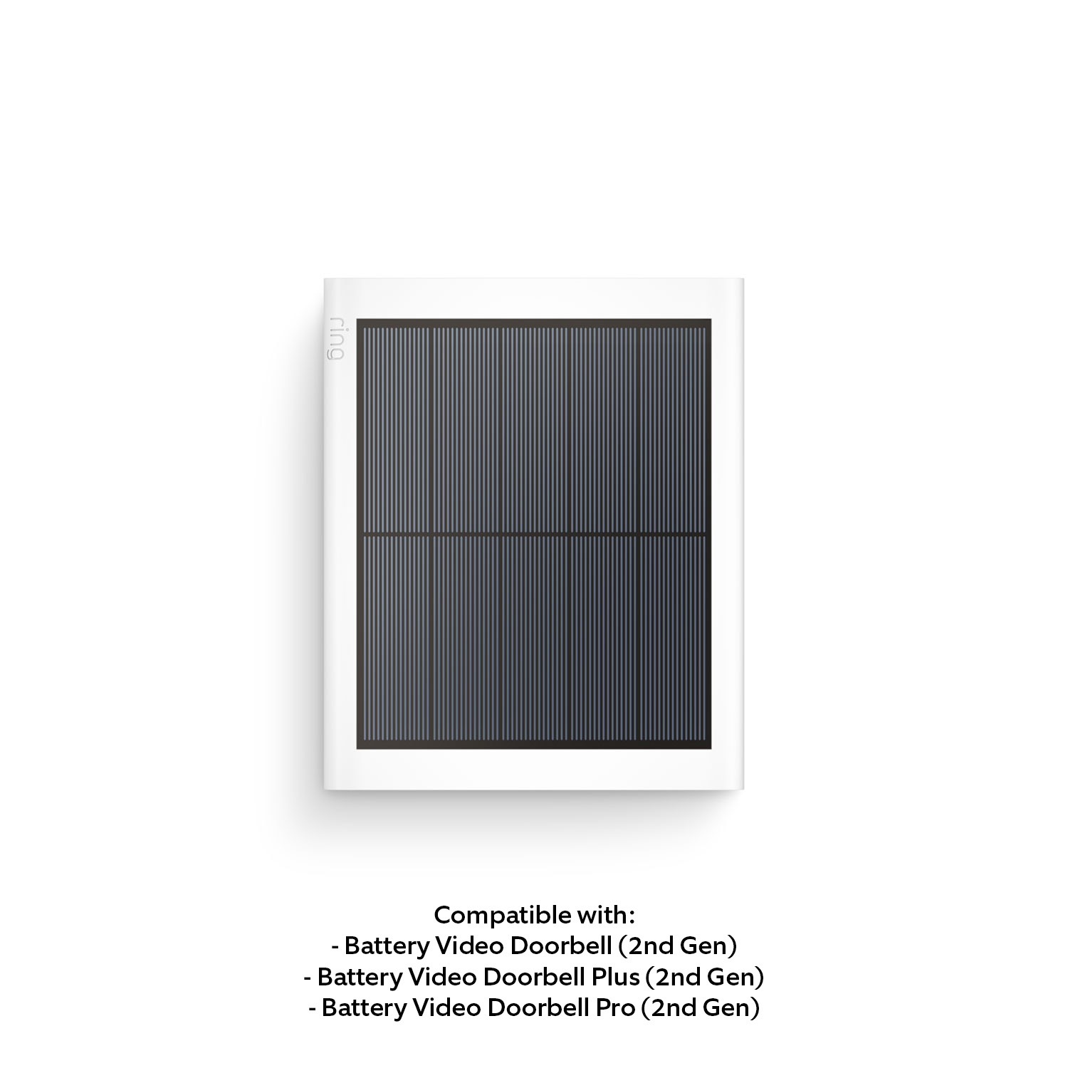 Doorbell Solar Panel (Battery Doorbell (2nd Gen), (Battery Doorbell Plus (2nd Gen), Battery Doorbell Pro (2nd Gen)) - White:Doorbell Solar Panel