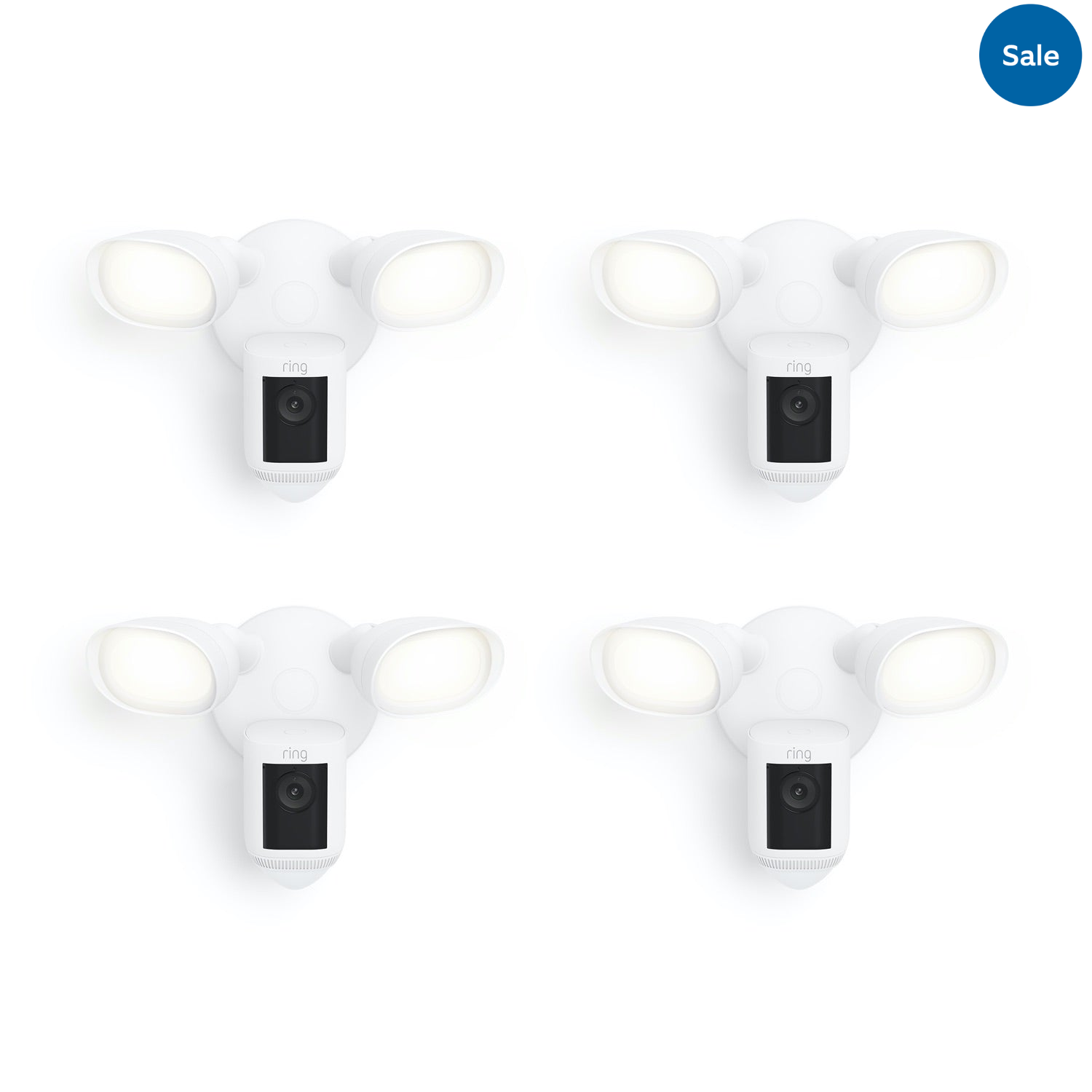 Floodlight Cam Wired Pro (2K Video with Ring Vision) - White