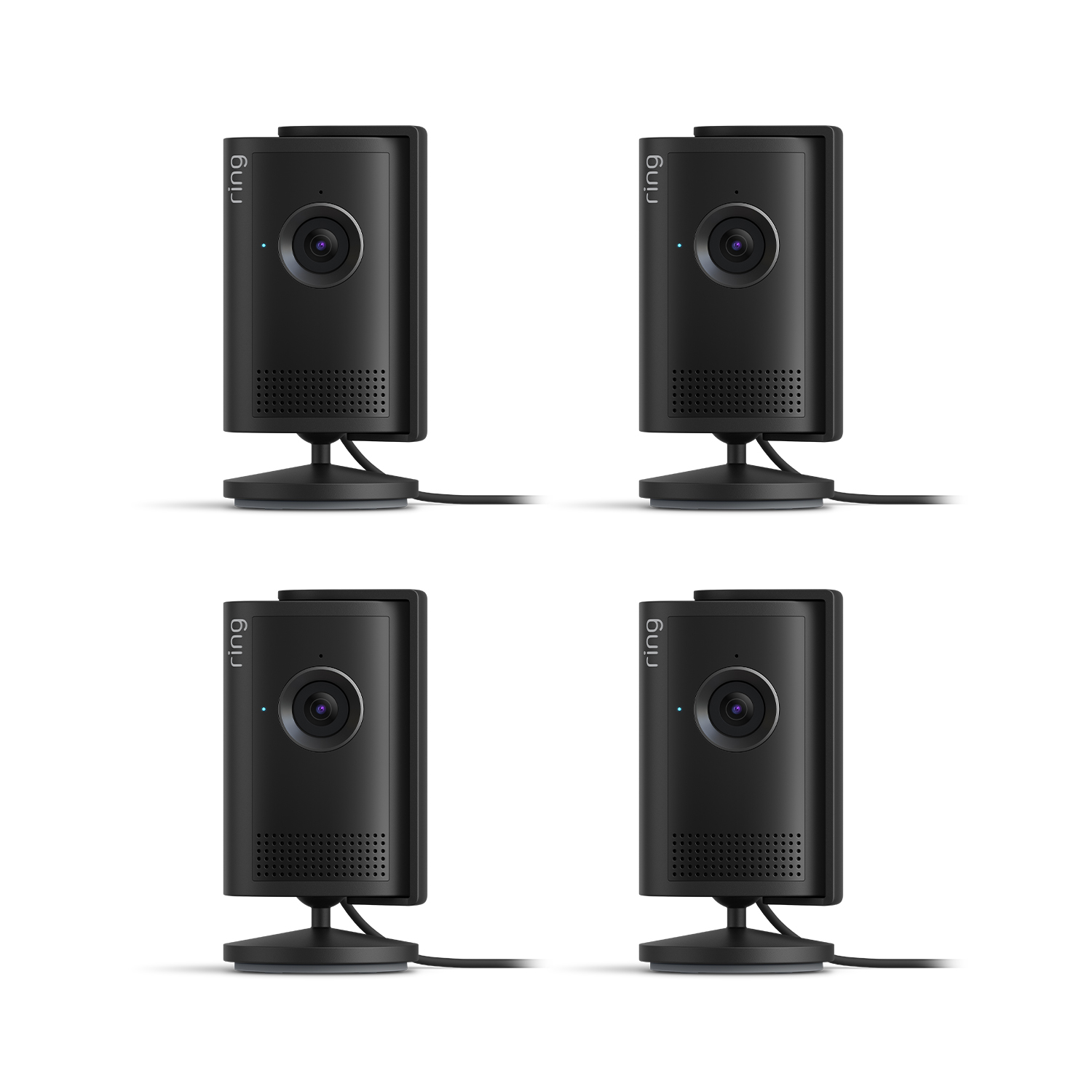 Indoor Camera Plus (Featuring Retinal 2K) - Indoor Camera Plus - Plug-In / Black/ 4-pack