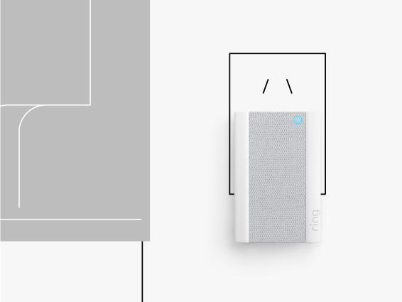 Ring Chime plugged into power outlet.