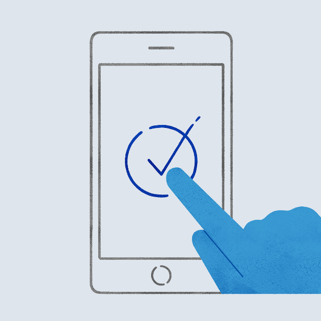 Visual of mobile phone.