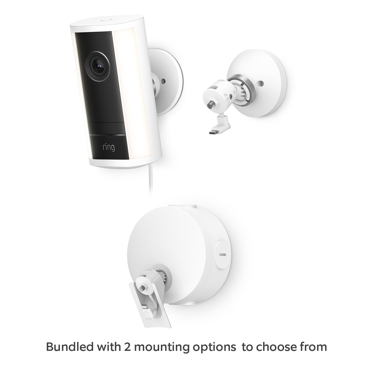 Spotlight Camera Pro (2nd Gen) (Featuring Retinal 4K) - PoE Converter Mount: Spotlight Camera Pro - PoE Kit  (+Vanguard) / White / 1-Pack