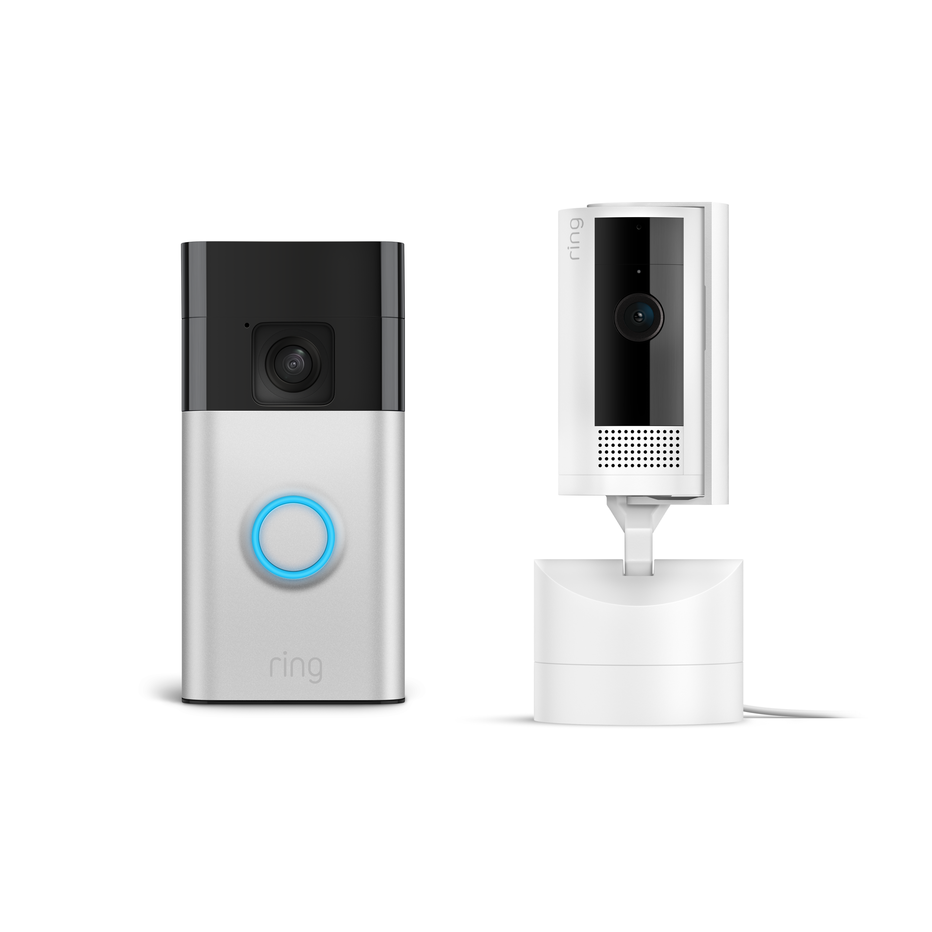 Battery Video Doorbell + Pan-Tilt Indoor Camera  - ANZ - Battery Video Doorbell (Clownfish) + Emperor - Satin Nickel -  Asset wrapper