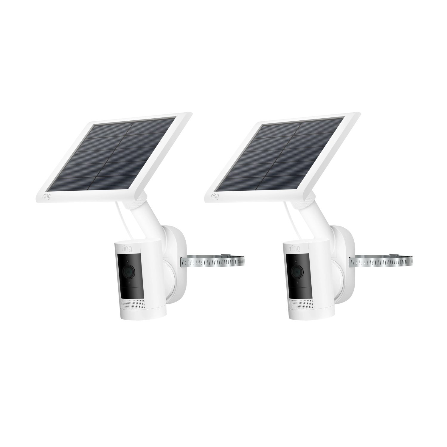 Outdoor Camera Solar Kit - ANZ - Outdoor Camera Solar + Pole and Wall Mount / White / 2-Pack