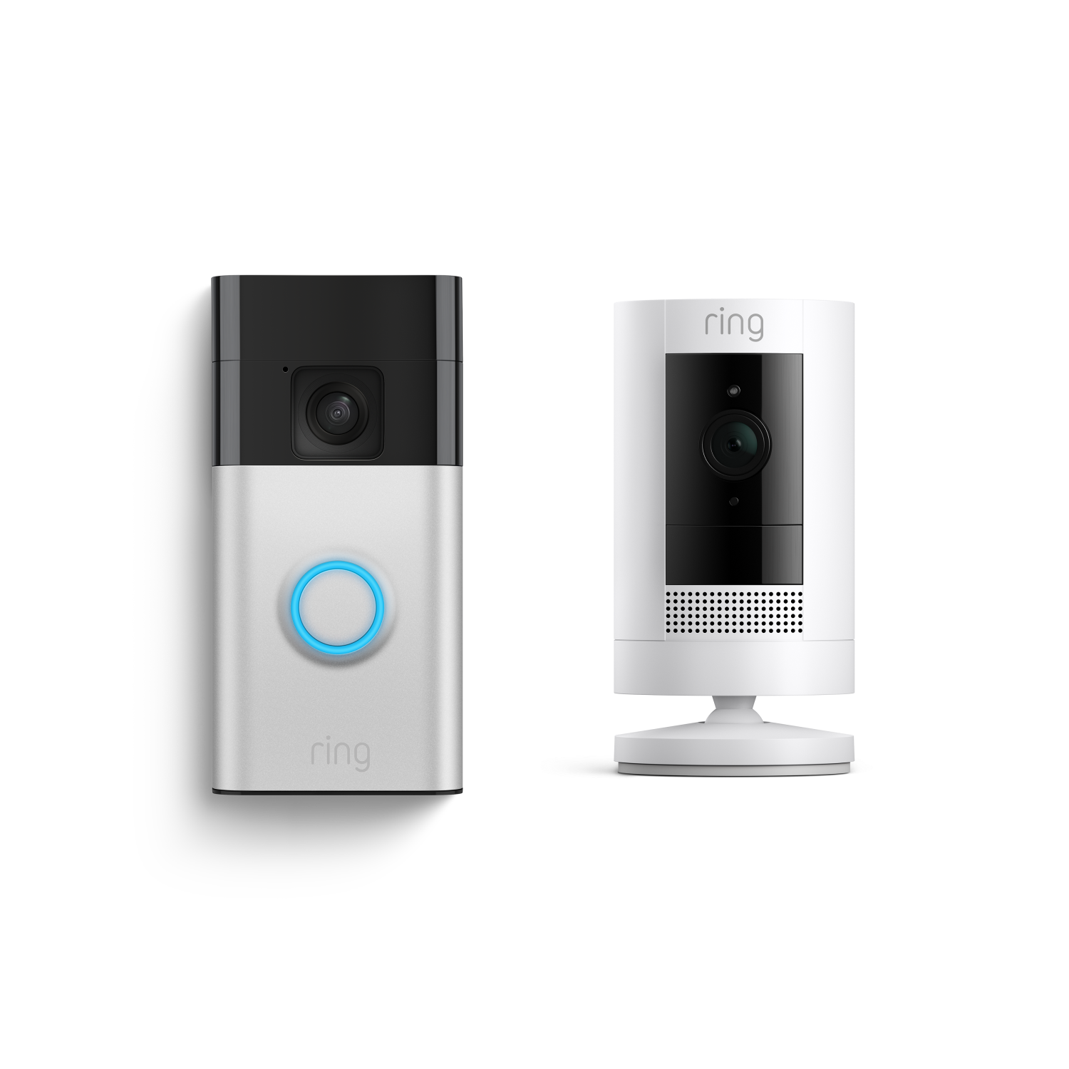 Battery Video Doorbell + Stick Up Cam Battery (Outdoor Camera) - Satin Nickel