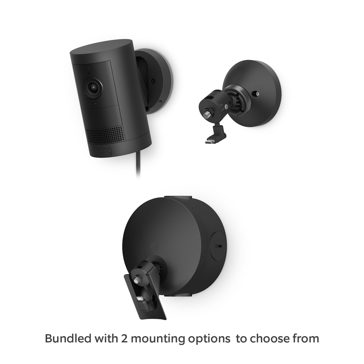 Outdoor Camera Plus (Featuring Retinal 2K) - PoE Converter Mount / Black / 1-Pack: Bundle options