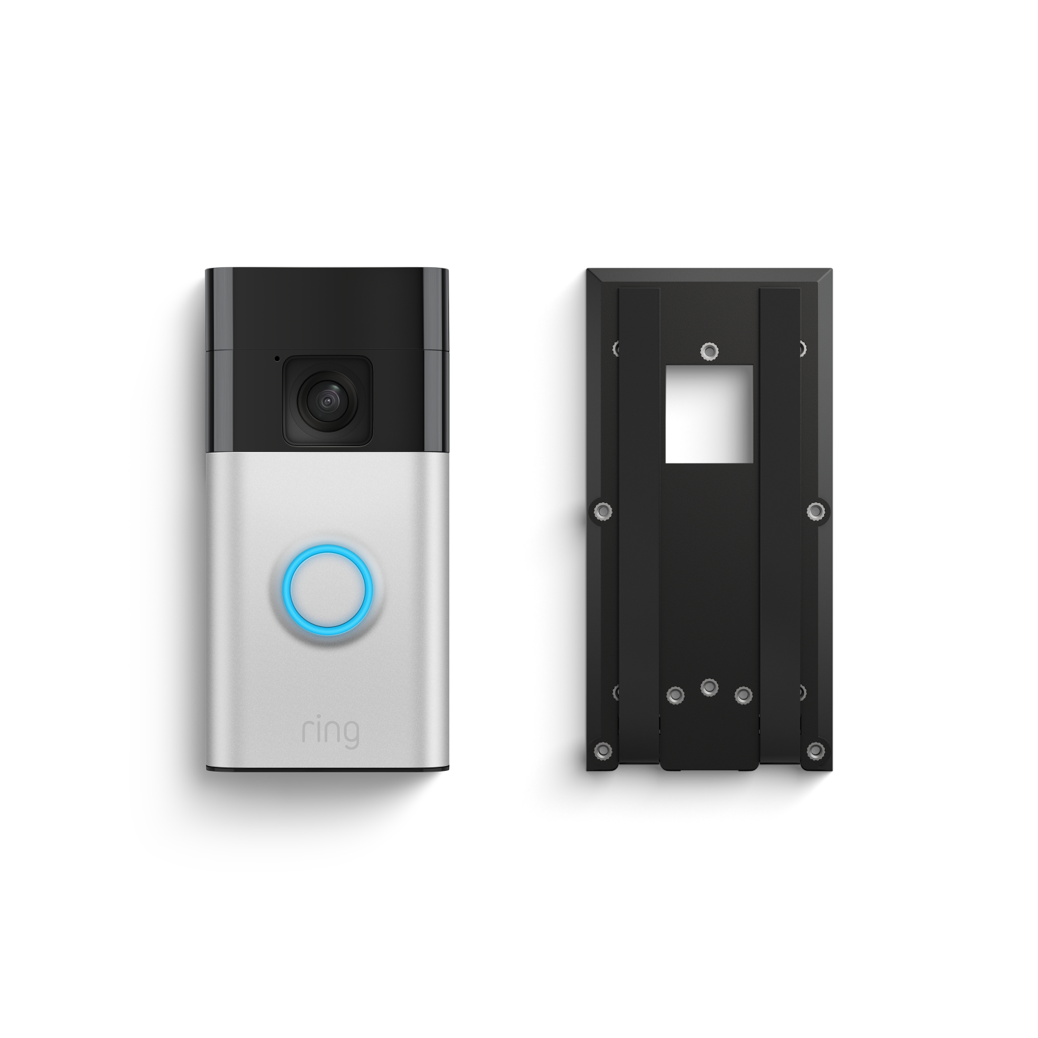 Battery Video Doorbell + No-Drill Mount - Satin Nickel