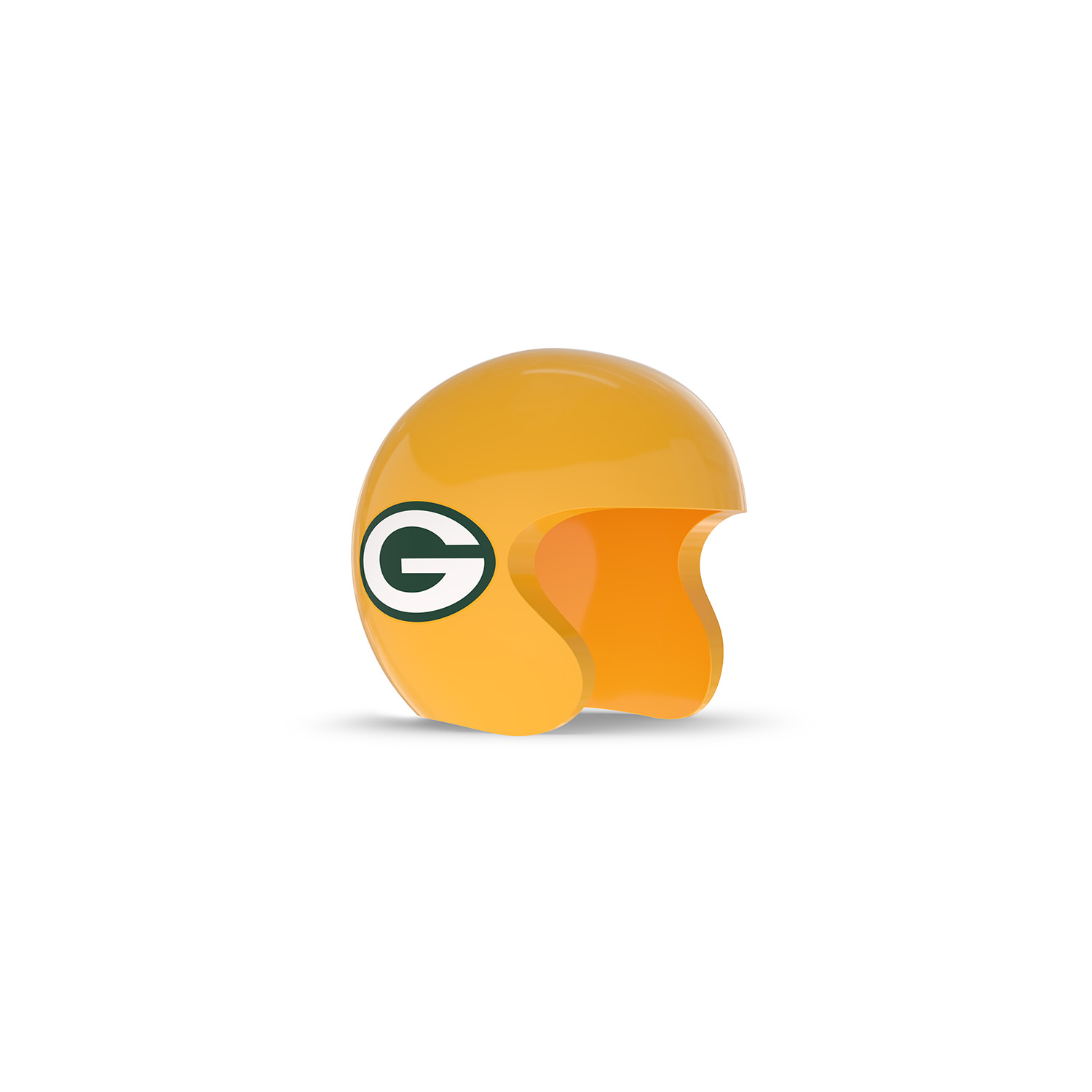 NFL Game Day Cam Cover (Indoor Cam, Pan-Tilt Indoor Cam) - NFC - Yellow football helmet with green “G” logo on the side, open-face style, centered on a white background.