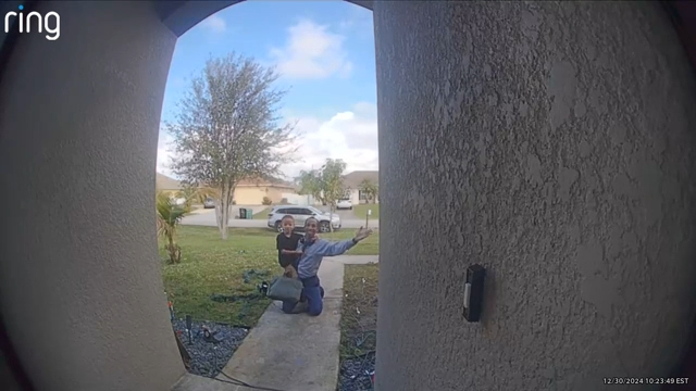Young child comes running out for one more hug from dad before he goes to work