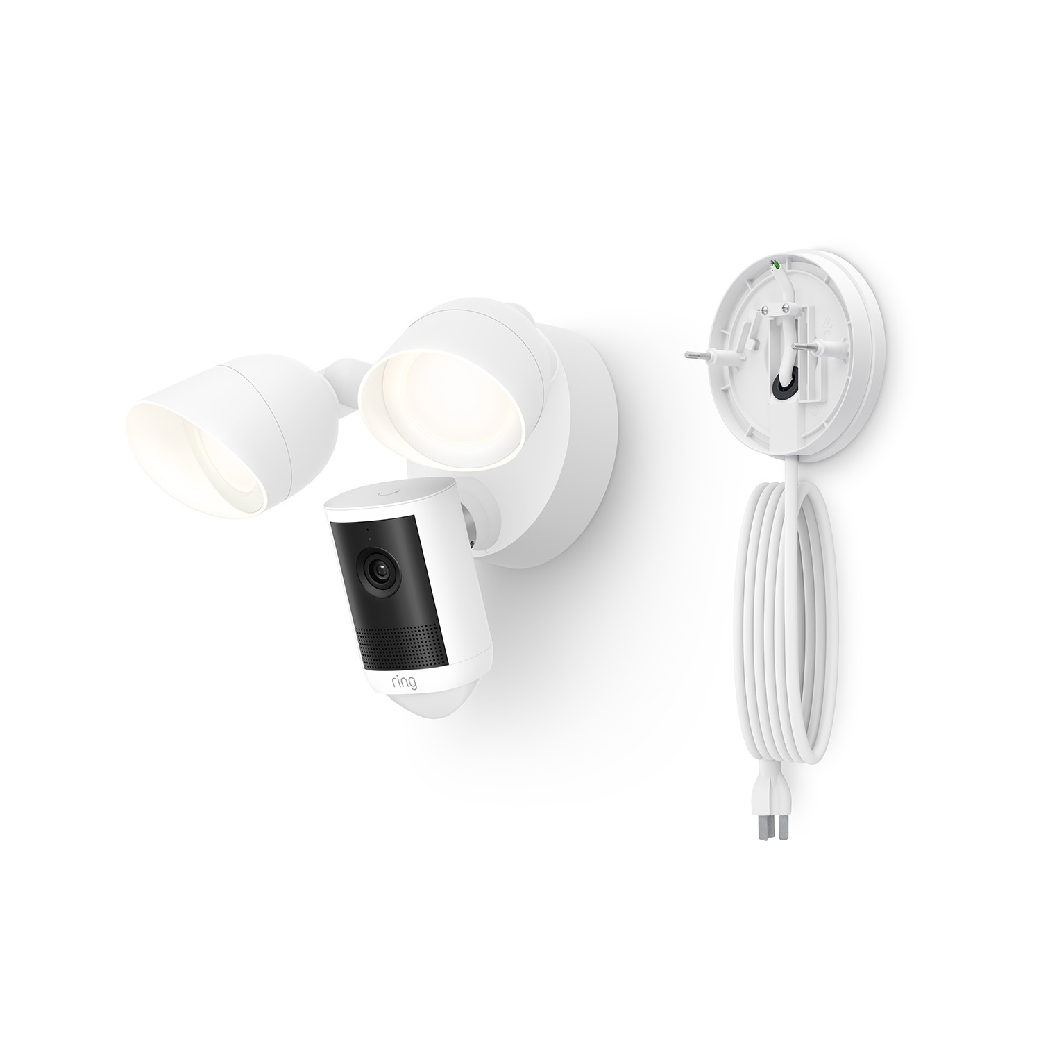 Plug-In Mount for Floodlight Cameras (2nd Gen) - Plug-in Mount For Floodlight Camera Pro/Plus White 