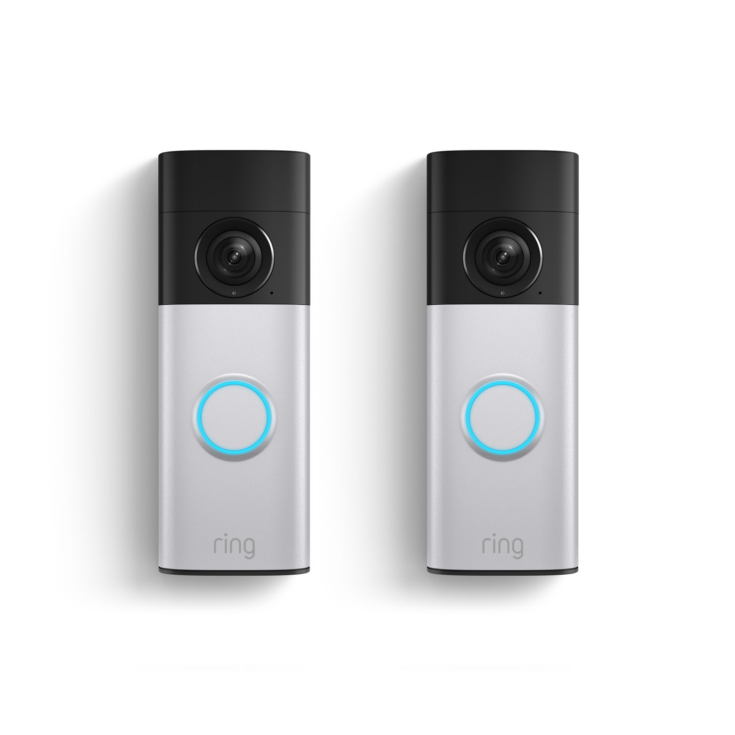 2-Pack Battery Doorbell Plus (Newest Model) - 2-Pack Battery Doorbell Plus (2nd Gen) in the color Nickel Silver.