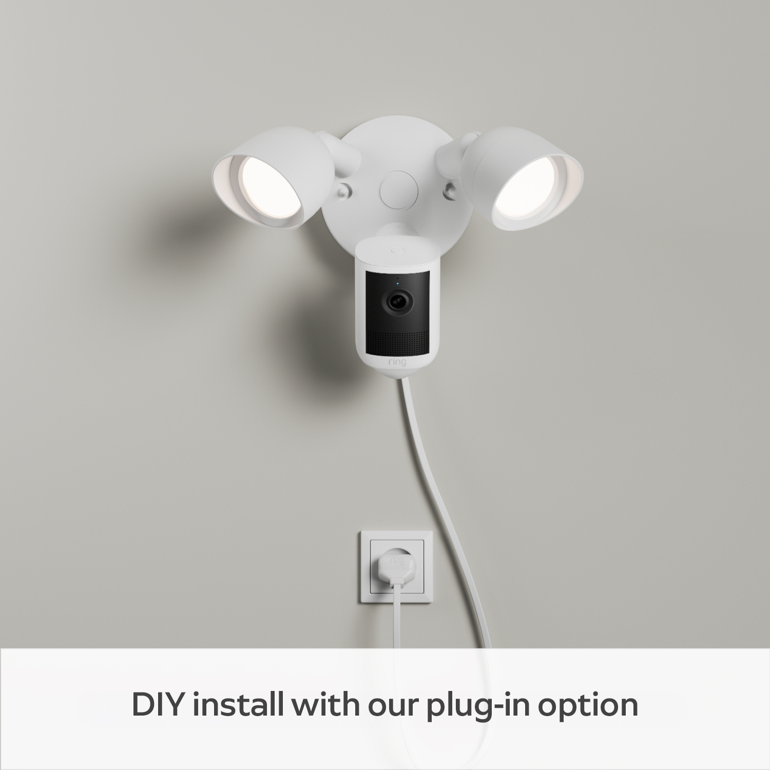 Floodlight Camera 2K (2nd Gen) - Plug-In / White / 1-pack:Floodlight Camera (2nd Gen) 