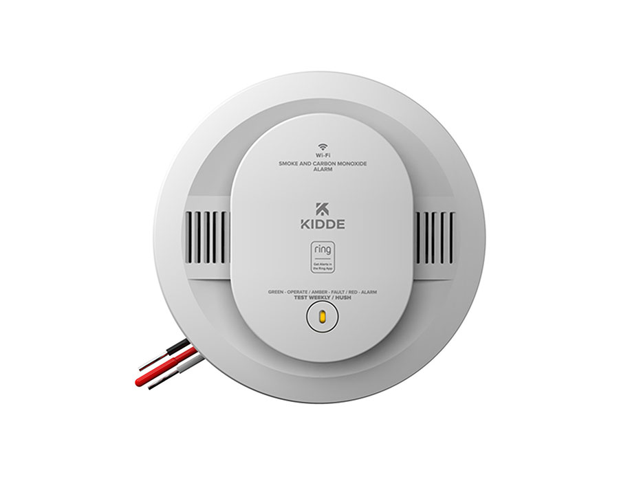 Straight-on view of a Kidde Smart Smoke and CO Alarm