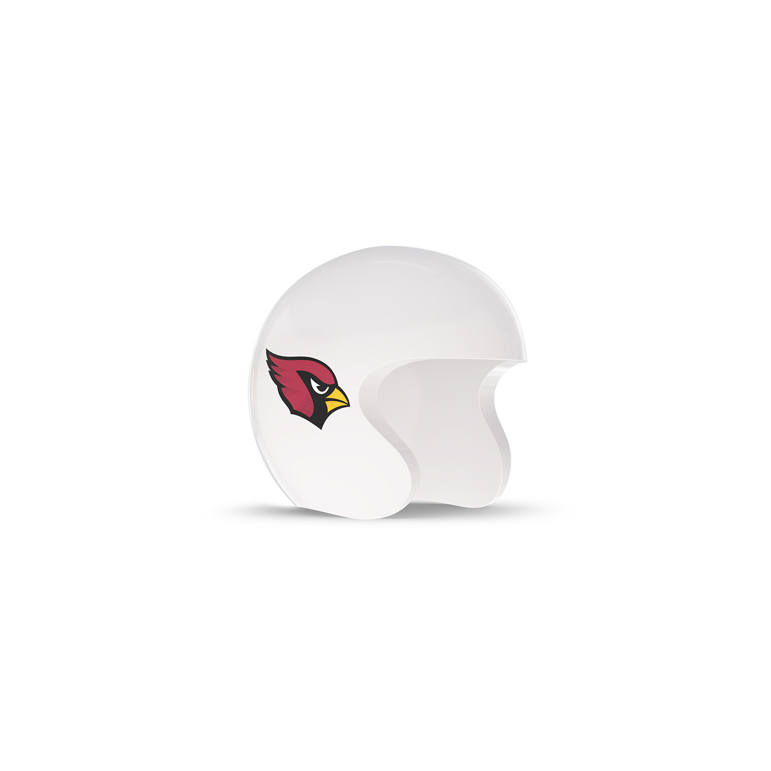 NFL Game Day Cam Cover (Indoor Cam, Pan-Tilt Indoor Cam) - NFC - White football helmet with a red cardinal bird logo on the side, shown on a clean white background.