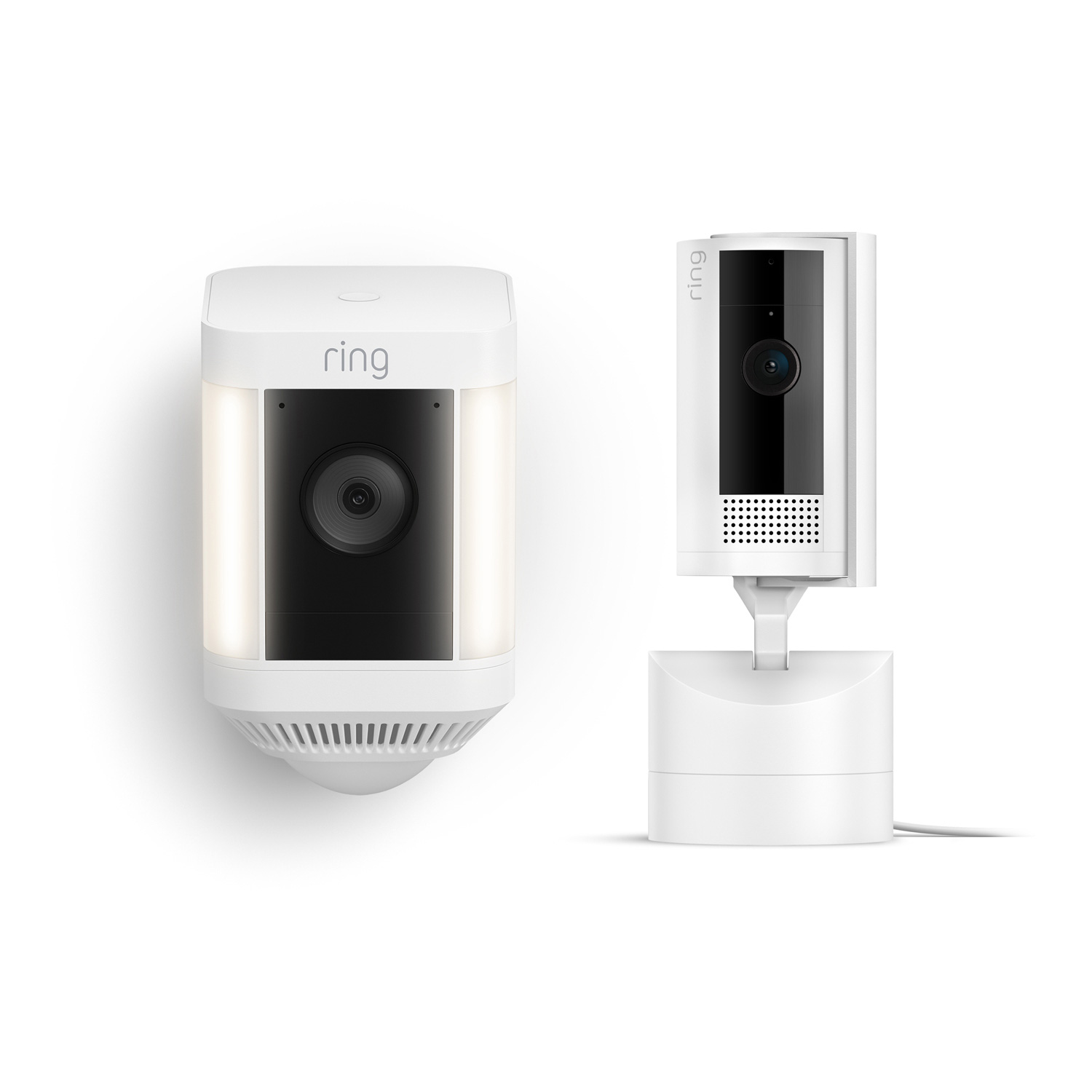 Pan-Tilt Indoor Cam + Spotlight Cam Plus Plug-In - White