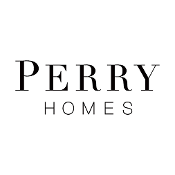 Perry Homes logo in black serif text on a transparent background, with “PERRY” above smaller “HOMES.”
