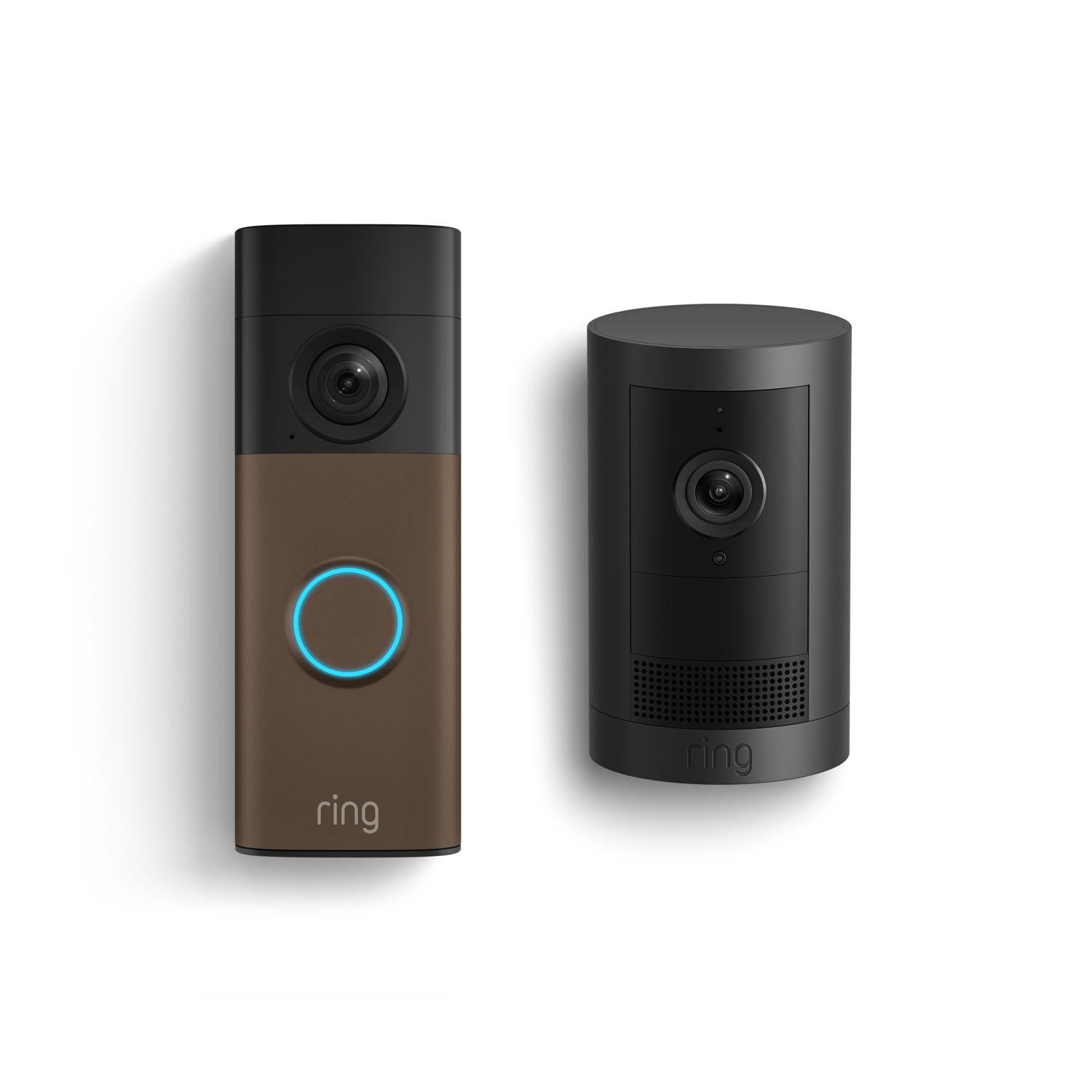 Bestselling Starter Kit - Two Ring devices on a white background
