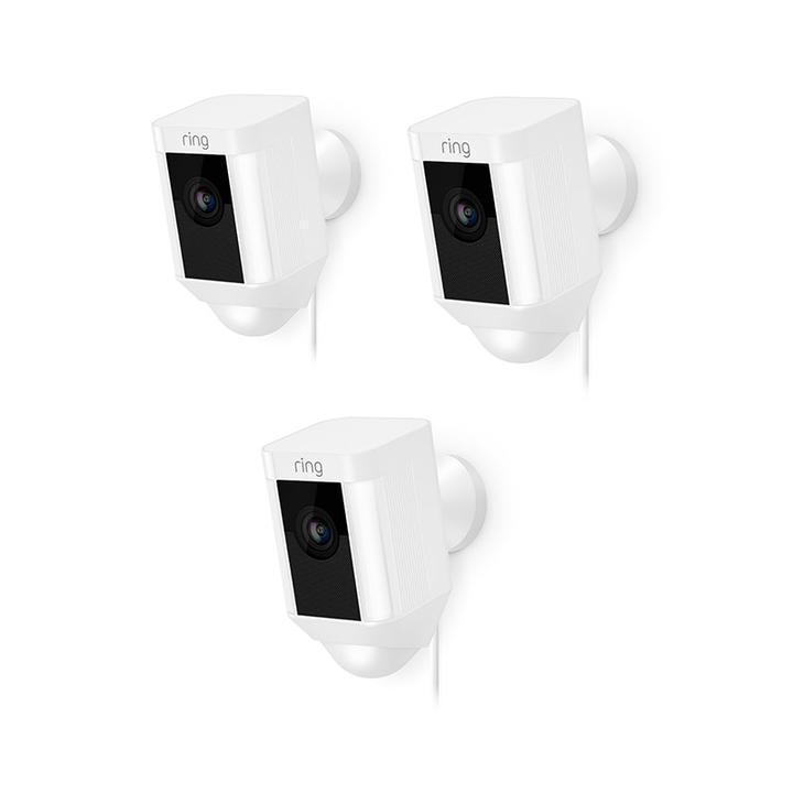 Spotlight Cam (Certified Refurbished) - Wired / 3-Pack / White