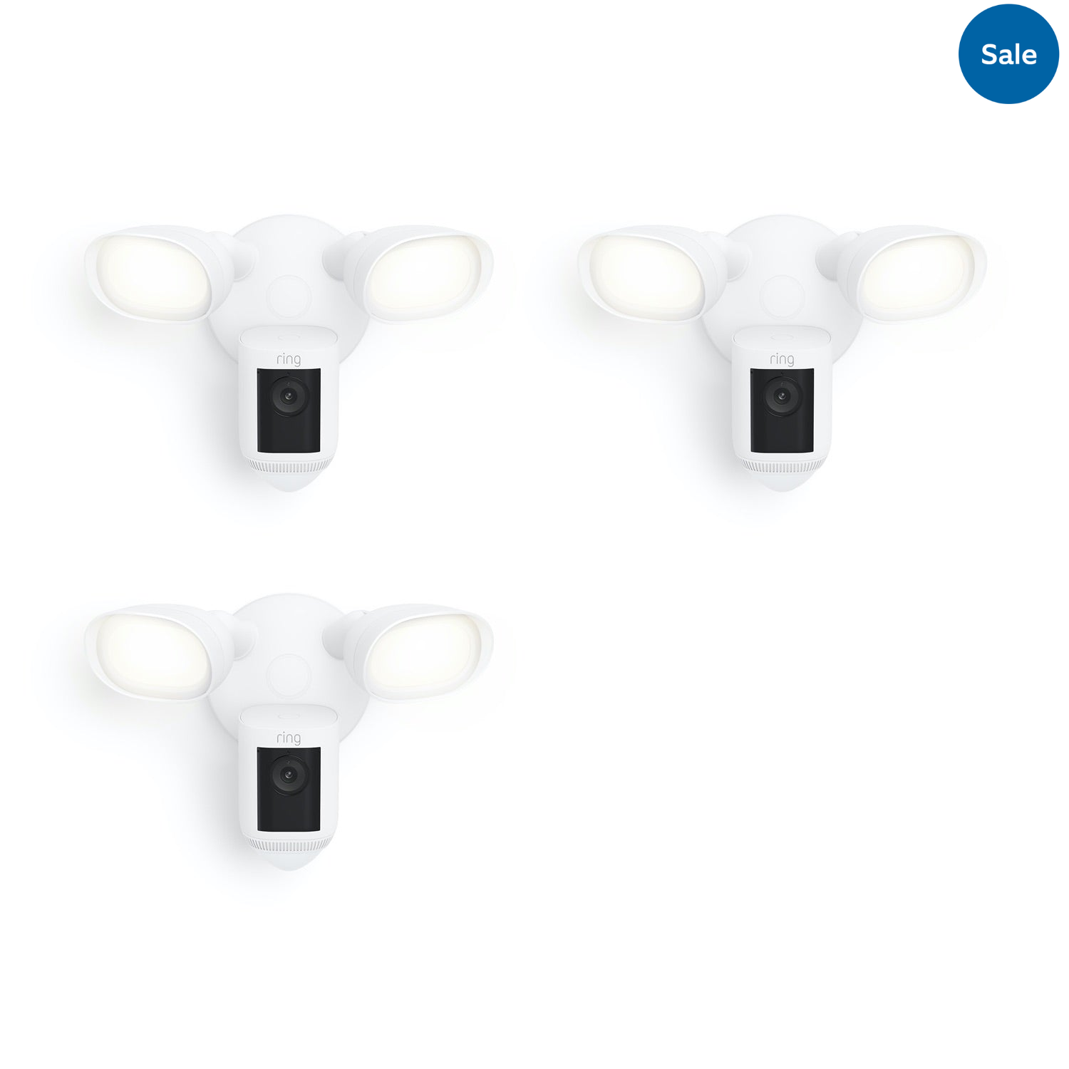 Floodlight Cam Wired Pro (2K Video with Ring Vision) - White
