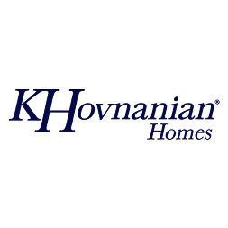 K. Hovnanian Homes logo in dark blue serif text on a transparent background.