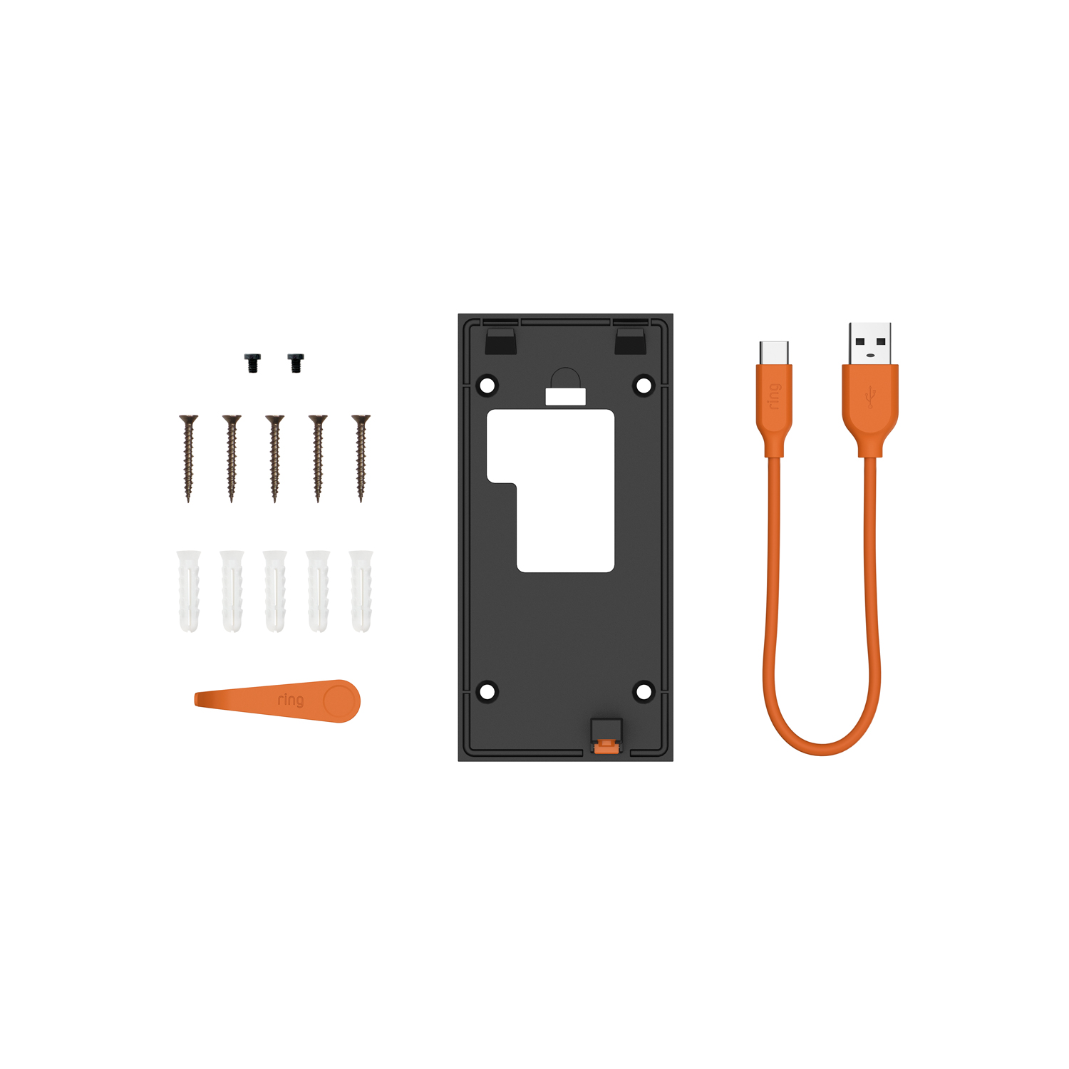 Spare Parts Kit (for Battery Doorbell) - Black