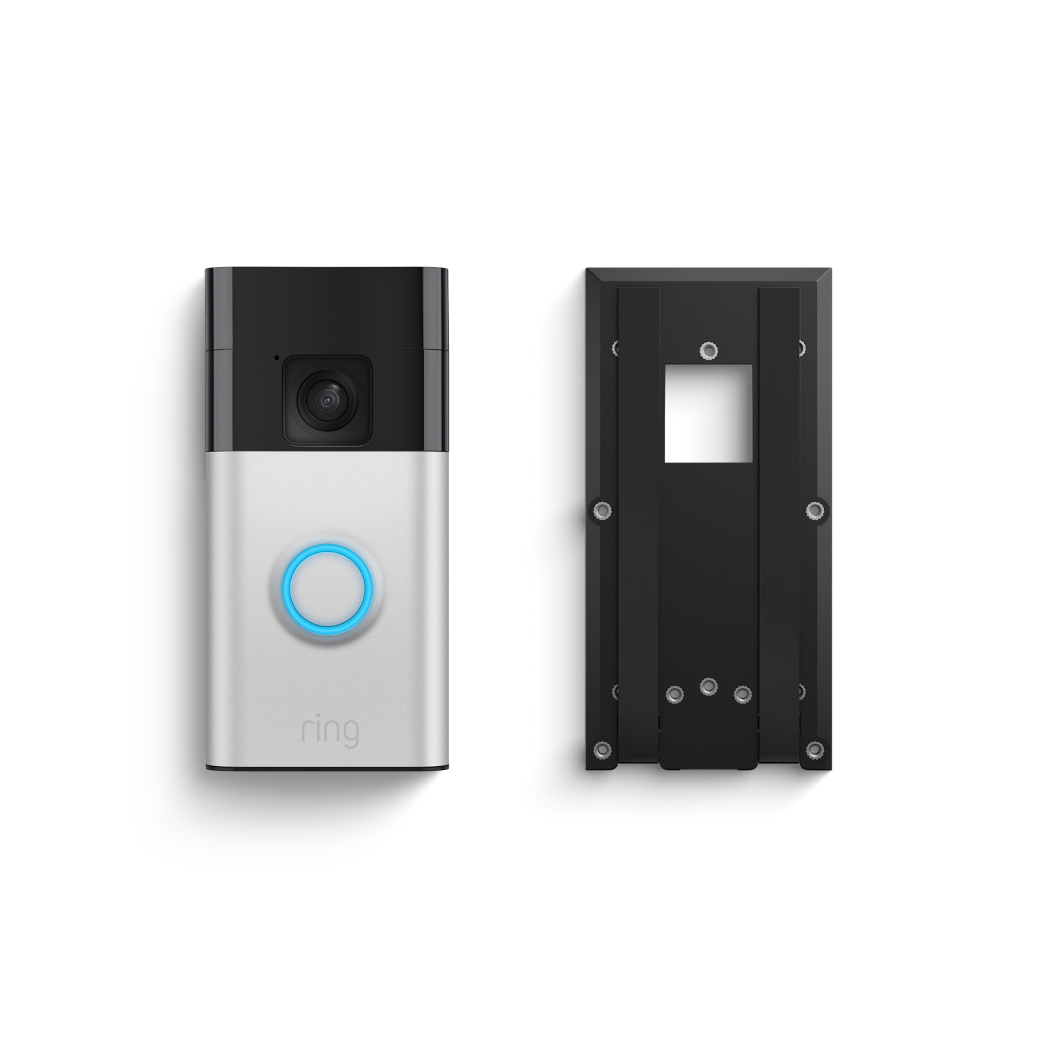 Battery Doorbell + No-Drill Mount - Satin Nickel