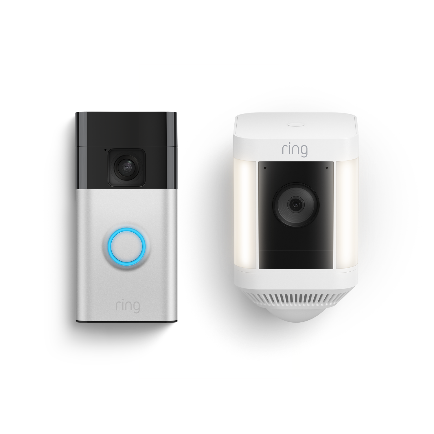 Battery Video Doorbell + Spotlight Cam Plus Battery - Satin Nickel