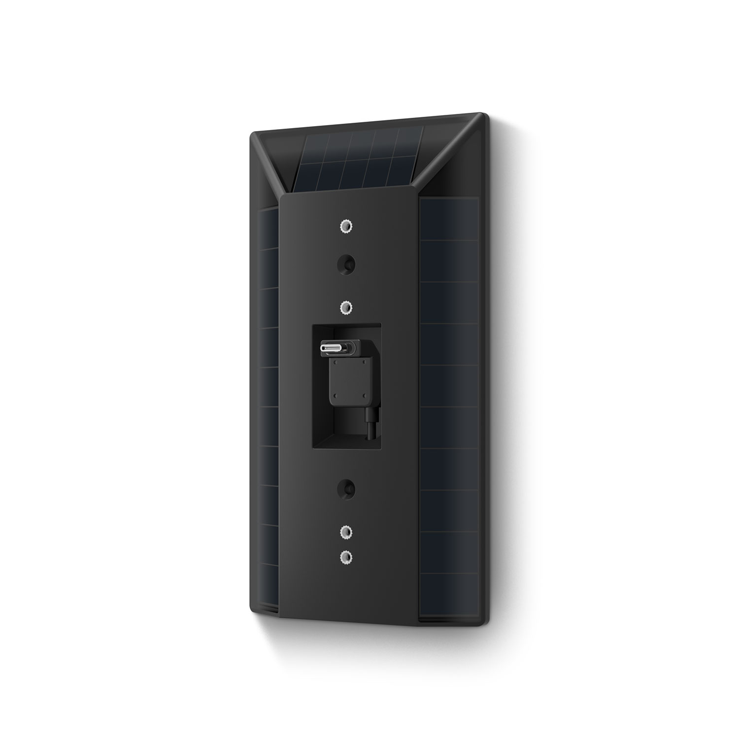 Solar Charger (Battery Doorbell (Newest Model), Battery Doorbell Plus (Newest Model), Battery Doorbell Pro (Newest Model)) - Solar Battery Charger wall mount for Battery Doorbell (4th Gen), Battery Doorbell Plus (2nd Gen) and Battery Doorbell Pro (2nd Gen), Black