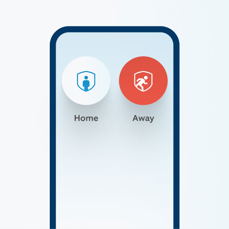 Mobile app interface showing two mode buttons: 