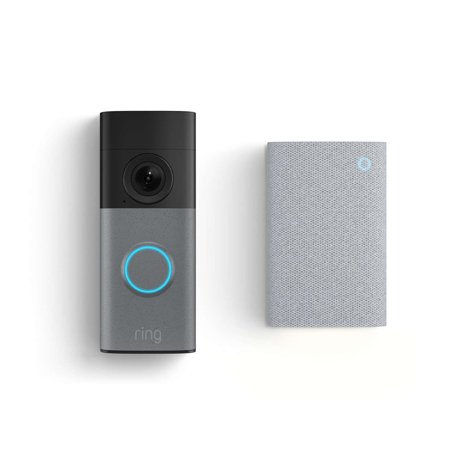  Wired Video Doorbell (2nd Gen) + Chime Plus (Featuring Retinal 2K) - Plug-In / Speckled Gray / 1-Pack