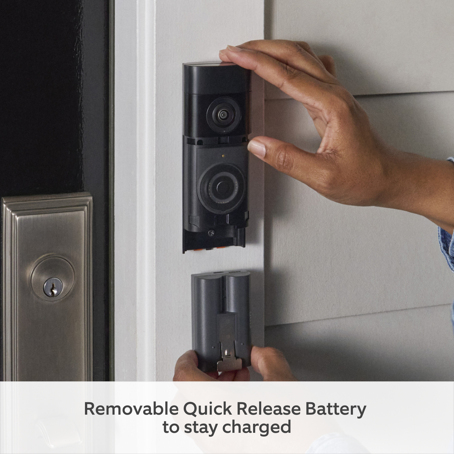  Battery Video Doorbell Plus (2nd Gen) - Removable Quick Release Battery for easy recharging 