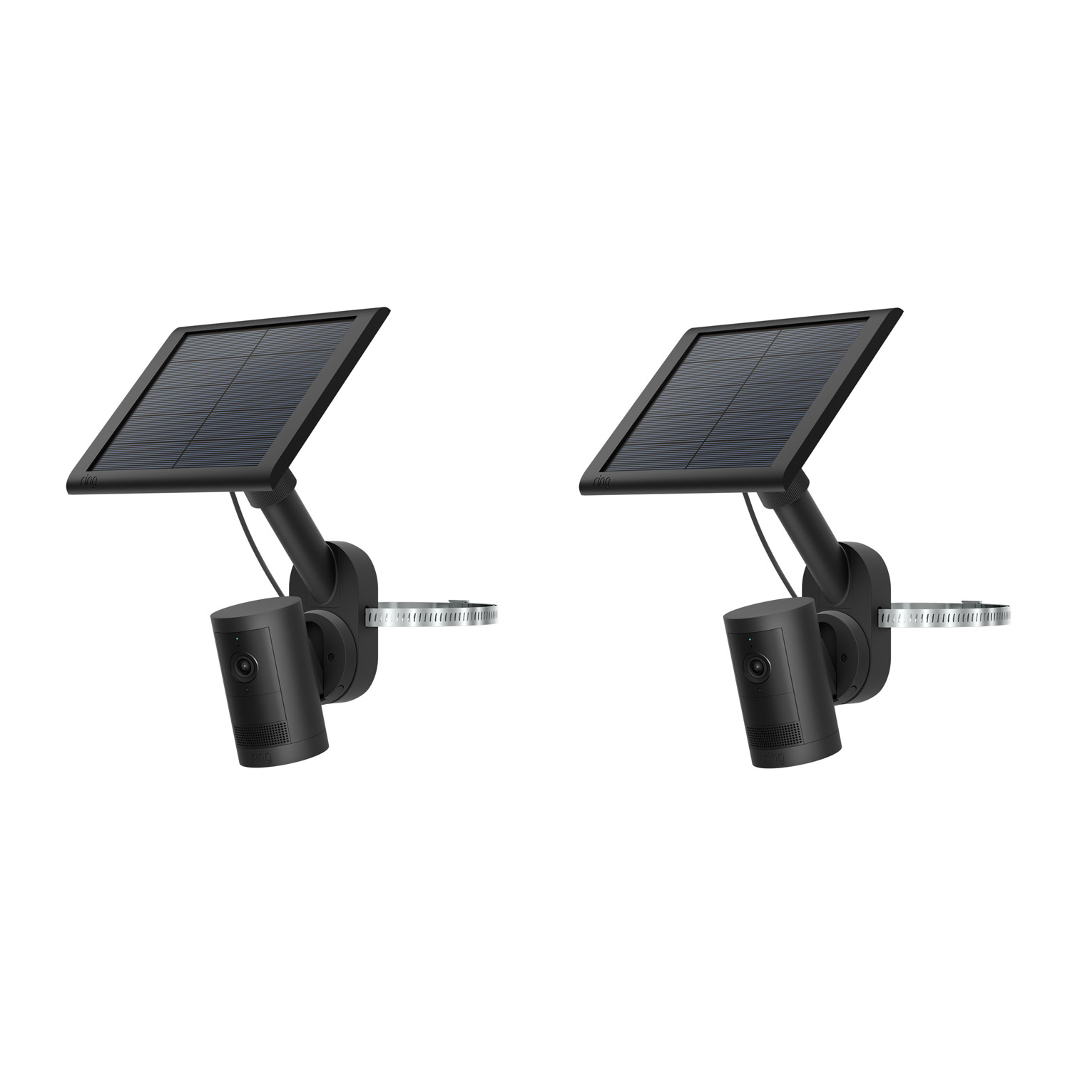 Outdoor Camera Plus Solar + Pole and Wall Mount (Featuring Retinal 2K) - Solar / Black / 2-Pack