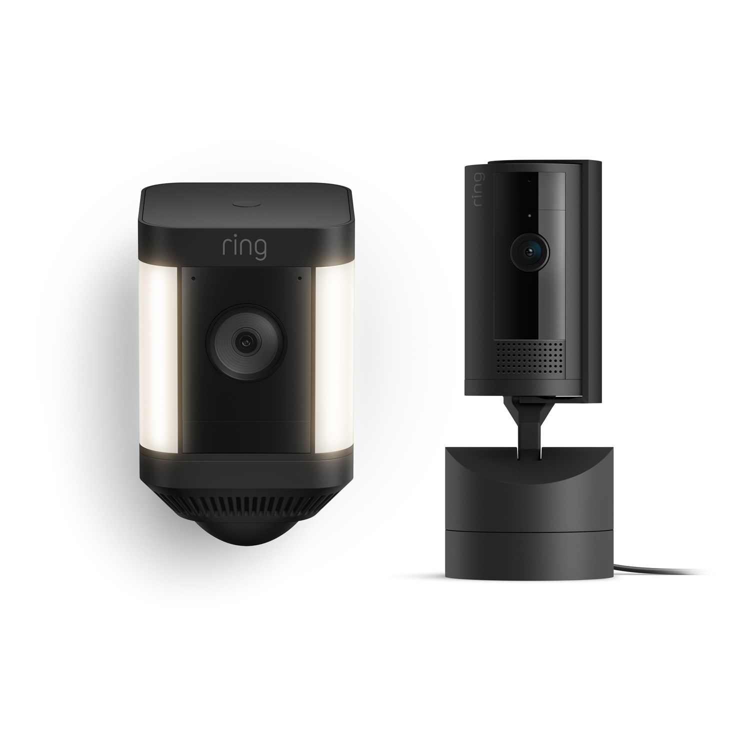 Pan-Tilt Indoor Cam + Spotlight Cam Plus Plug-In - Black