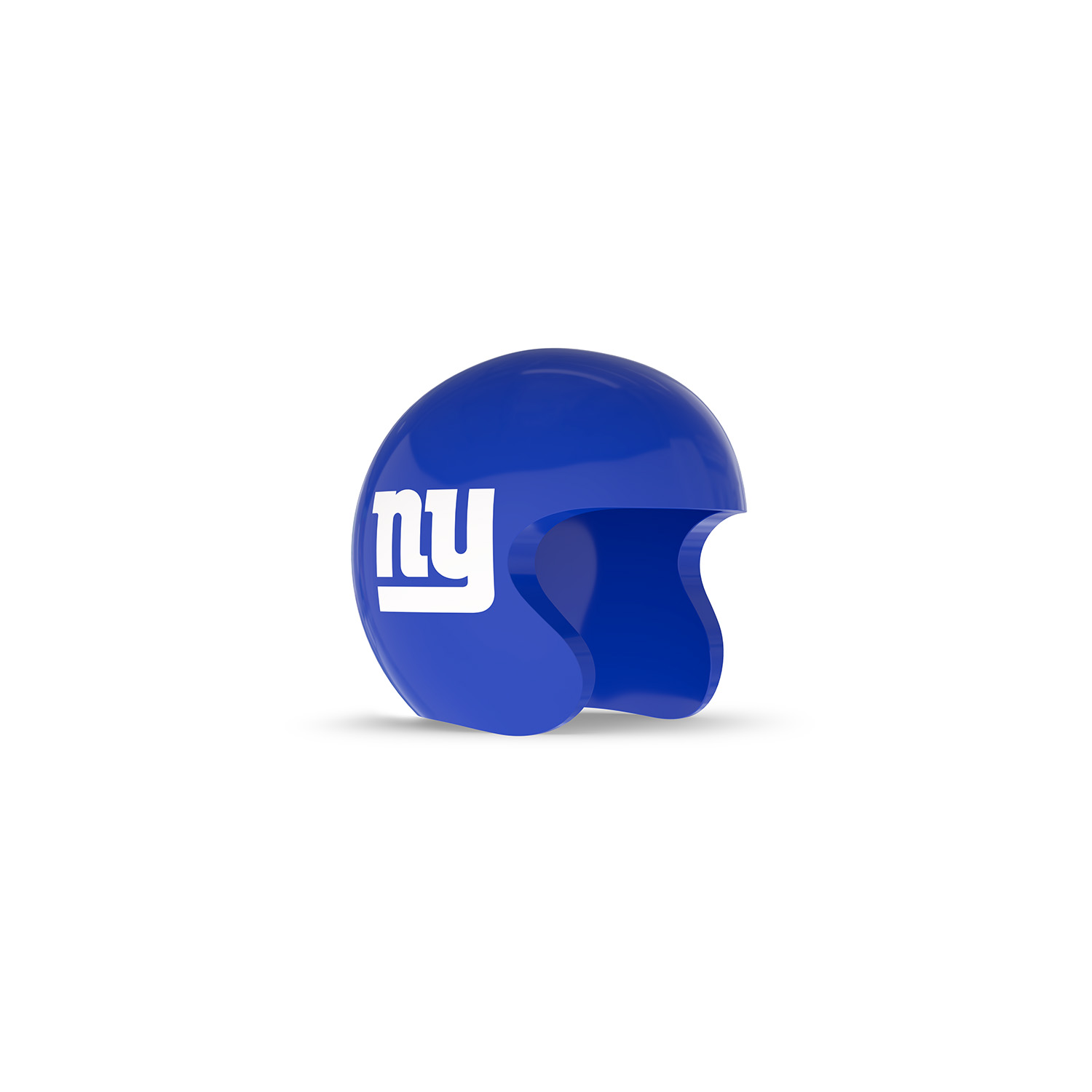NFL Game Day Cam Cover (Indoor Cam, Pan-Tilt Indoor Cam) - NFC - Blue football helmet with white “ny” logo on the side, open-face design, shown on a white background.