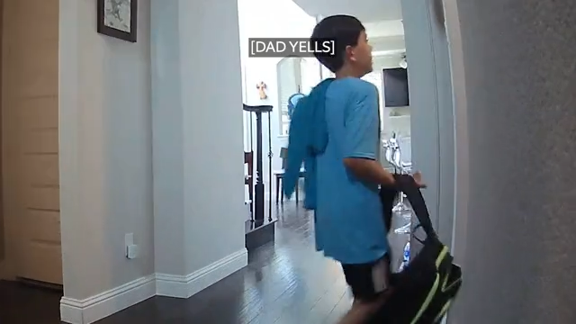 Dad waits in the hallway hiding to jumpscare prank his son walking in
