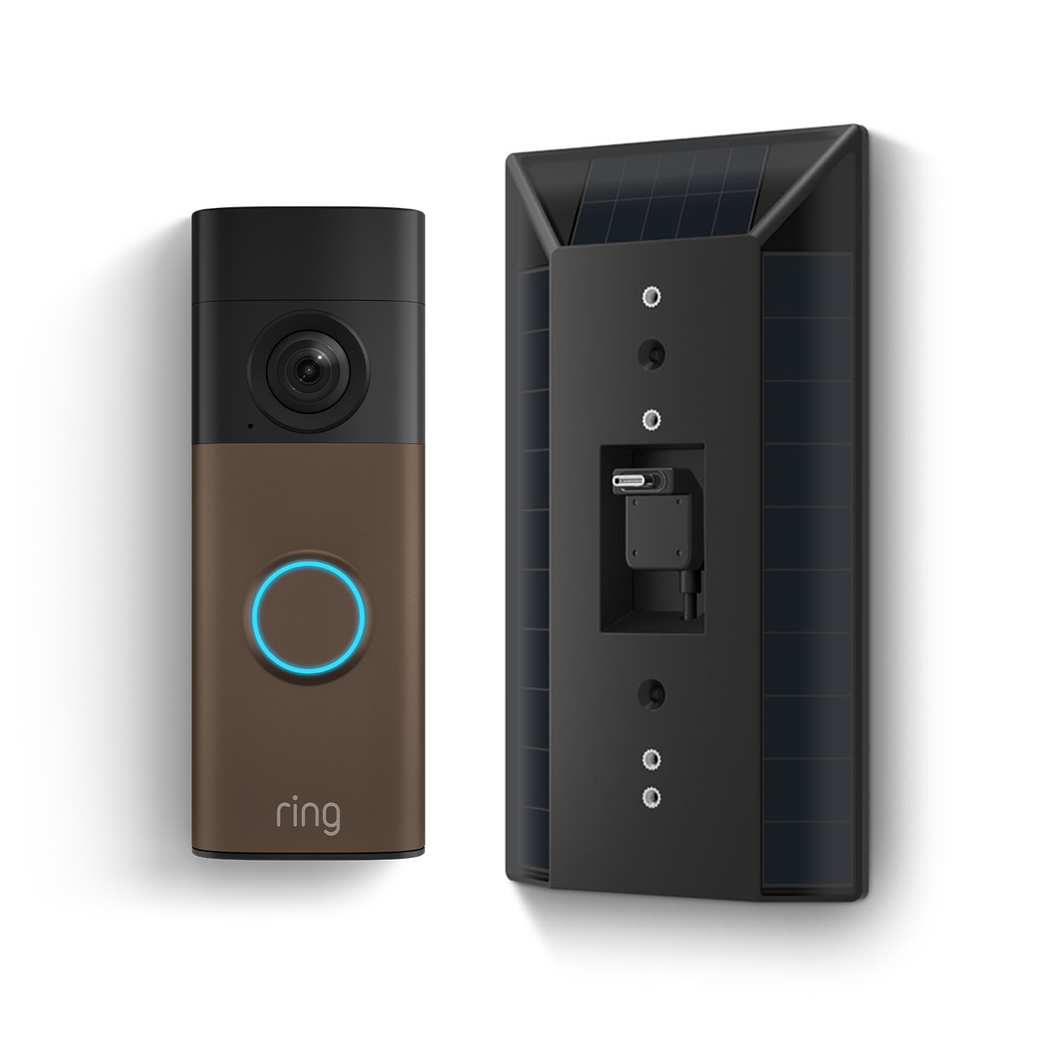 Battery Video Doorbell (2nd Gen) + Doorbell Solar Charger (Featuring Retinal 2K) - Battery / Matte Mocha / 1-Pack