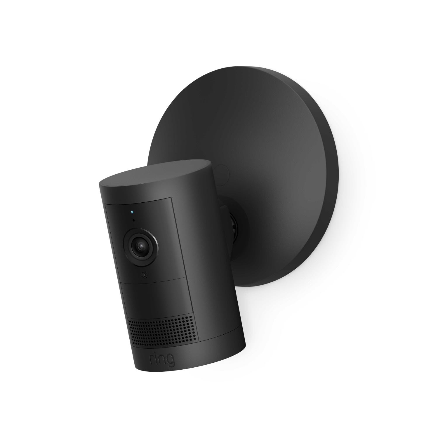 Outdoor Cam Plus (Featuring 2K Video with Ring Vision) - Black Outdoor Cam Plus PoE on a white background.