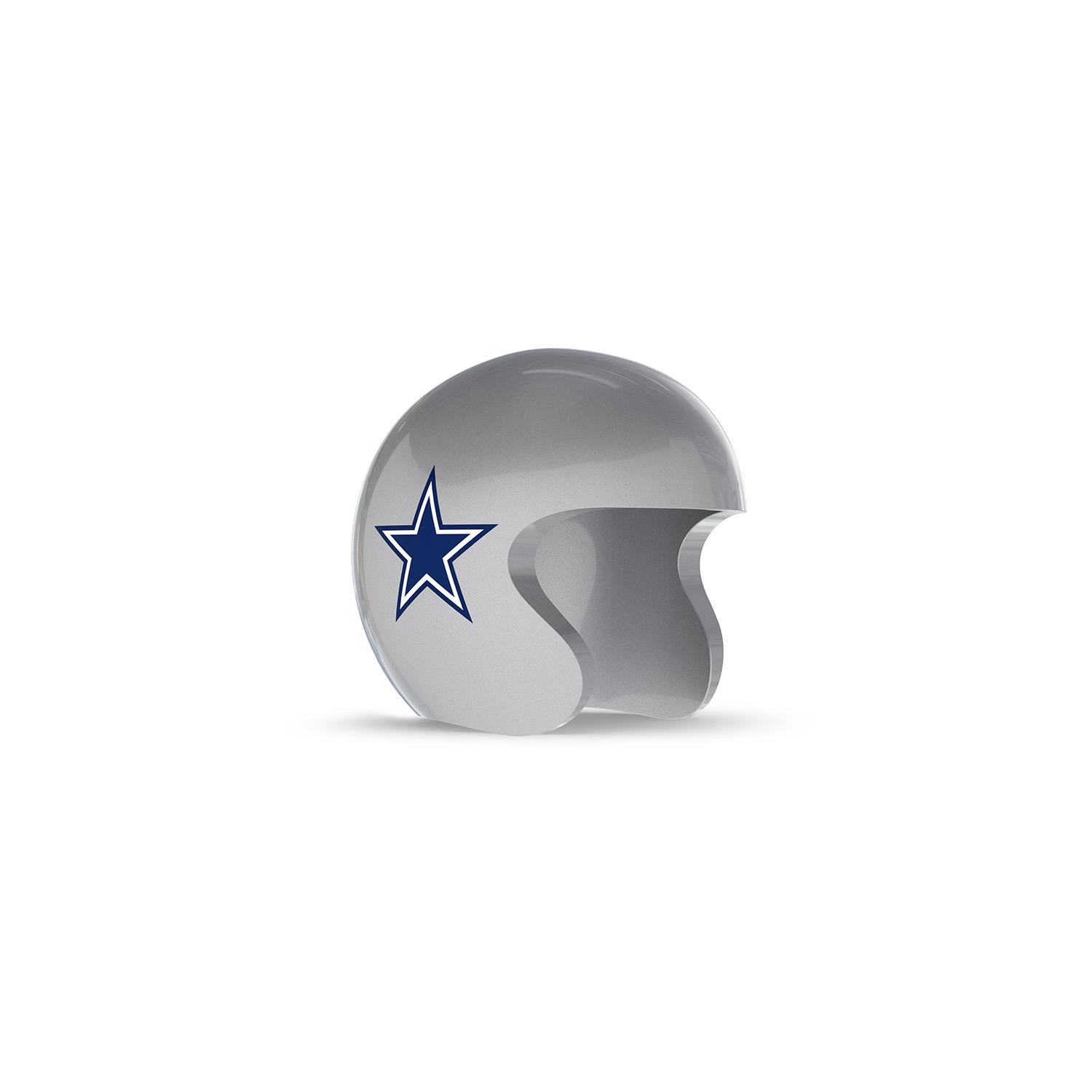 NFL Game Day Cam Cover (Indoor Cam, Pan-Tilt Indoor Cam) - NFC - Silver open-face football helmet with a navy star logo on the side, shown on a white background.