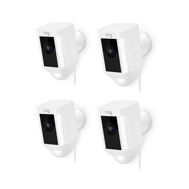 Spotlight Cam (Certified Refurbished) - Wired / 4-Pack / White