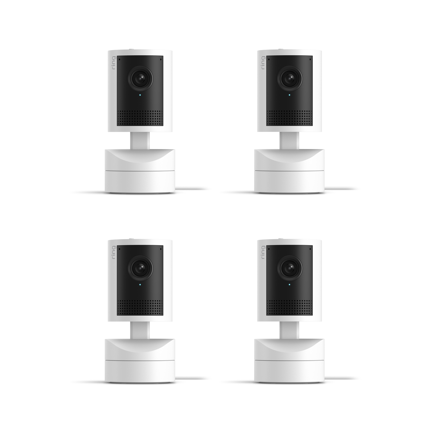 Pan-Tilt Indoor Cam 2K - White / 4-pack / Plug-In