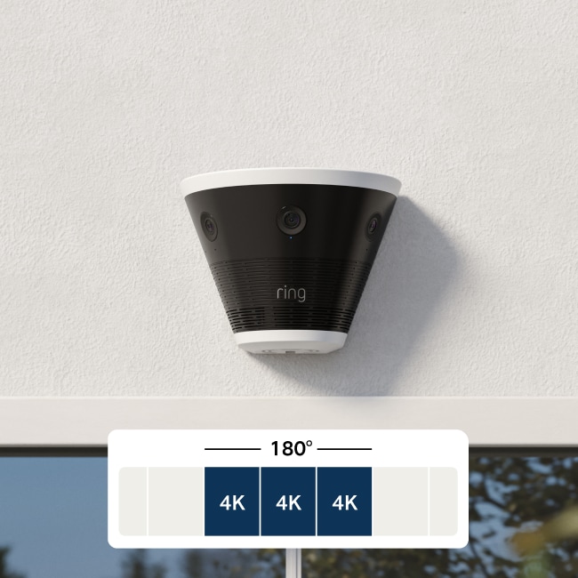 Ring Elite mounted to the side of a building