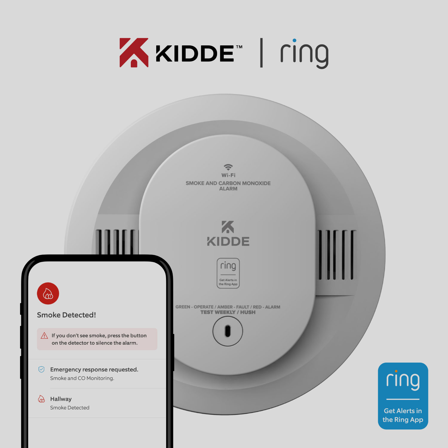 KIDDE Battery Smart Smoke & Carbon Monoxide Alarm  + Indoor Cam (2nd Gen) - KIDDE Battery Smart Smoke & Carbon Monoxide Alarm product detail demo video