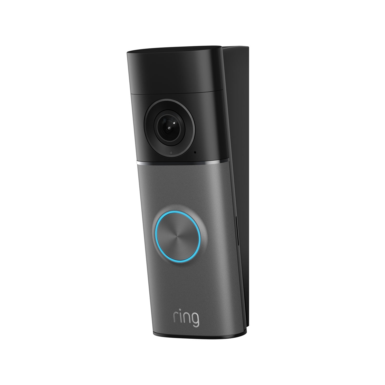 Wedge Kit - Wired Doorbell Pro (3rd Gen) mounted on a black Wedge Kit.