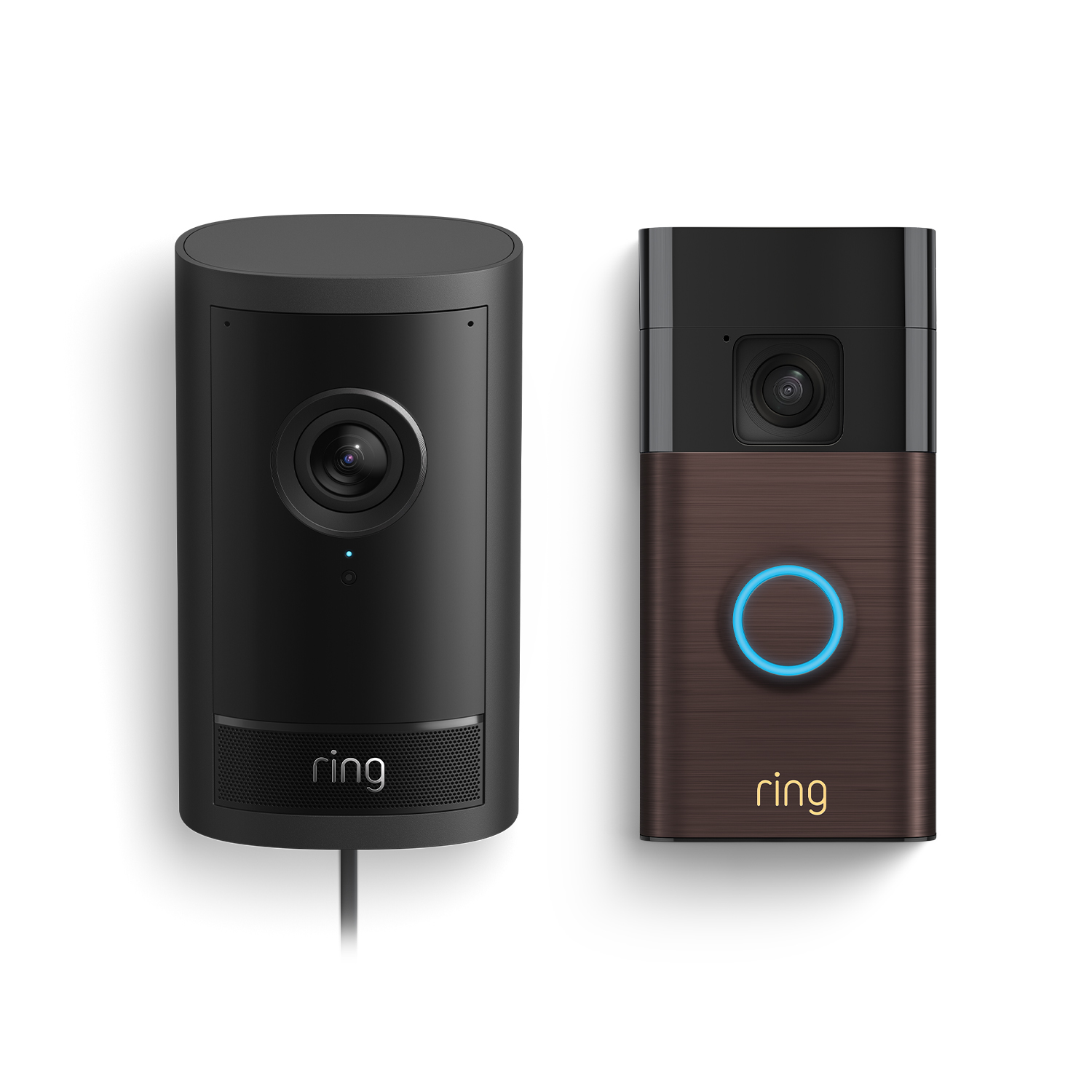 Battery Video Doorbell + Outdoor Camera Pro - Battery Video Doorbell + Outdoor Cam Pro, Plug-In Bundle - Venetian Bronze Black