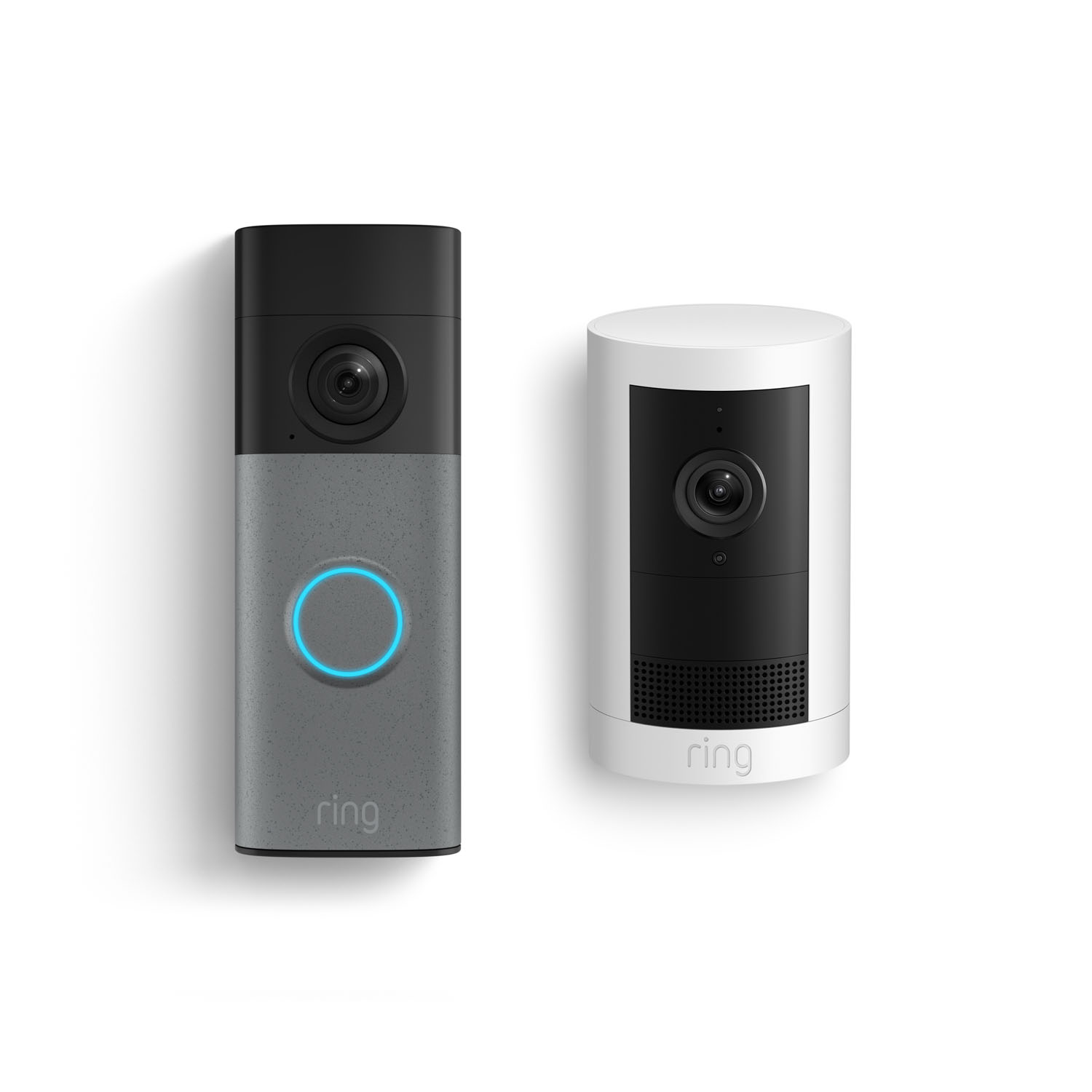 Bestselling Starter Kit - Two Ring devices on a white background