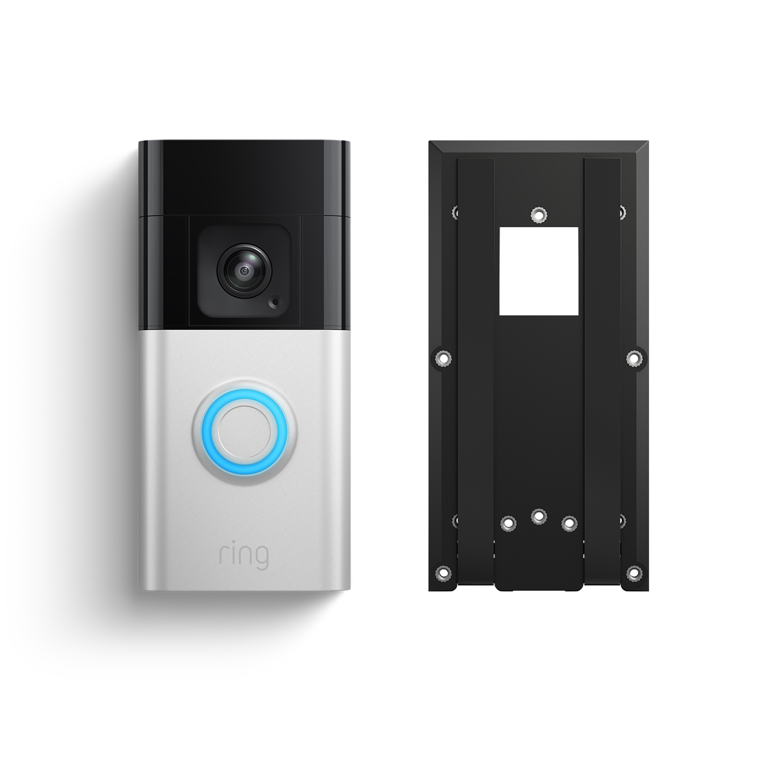 Battery Video Doorbell Pro + No-Drill Mount - Satin Nickel